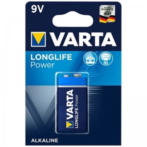 VARTA LONGLIFE POWER ALKALINE BATTERY 9V LR61 1 UNIT