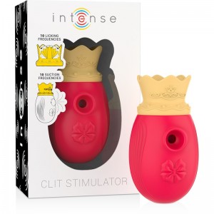 Double clitoral stimulator air and vibrating tongue Red by INTENSE