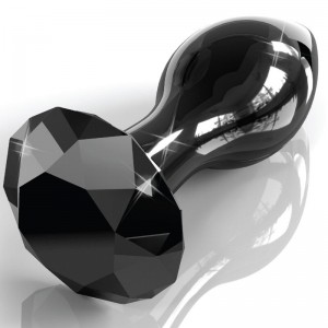 Plug anale in vetro nero stile diamante ICICLES N°78 di PIPEDREAM