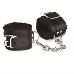 Black lined Cumfy Cuffs constrictor cuffs from the FETISH FANTASY series by PIPEDREAM