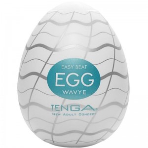 EGG WAVY II single-use masturbator from the TENGA EGG series