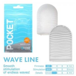 WAVE LINE portable disposable masturbator from TENGA's POCKET series