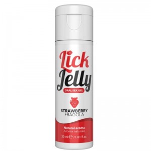 Strawberry LICK JELLY Oral Sex Gel 30 ml by SENSILIGHT