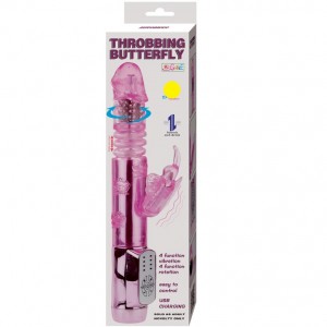 Rabbit vibrator with rotation and up-and-down motion THROBBING BUTTERFLY by BAILE
