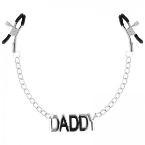 Nipple clamps with chain DADDY by OHMAMA FETISH