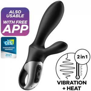 HEAT CLIMAX + prostate and perineum stimulator with heat effect by SATISFYER