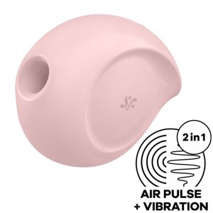 SUGAR RUSH pink air stimulator and vibrator from SATISFYER