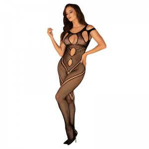 Mesh Bodystocking with Tempting Cutouts Model G322 Black Size S/M/L by OBSESSIVE