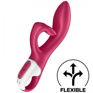 EMBRACE ME berry flexible rabbit and G-Spot vibrator by SATISFYER