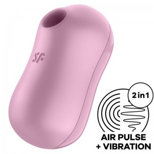 Stimolatore ad aria pulsata e vibratore Air Pulse COTTON CANDY lilla di SATISFYER