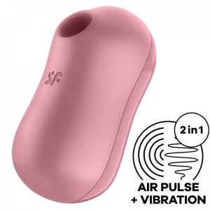Stimolatore ad aria pulsata e vibratore Air Pulse COTTON CANDY rosa di SATISFYER