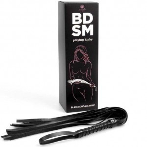 Black Faux Leather Flogger BDSM Collection by SECRETPLAY