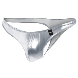 Provocative Thong Shiny Silver Size XL by CUT4MEN
