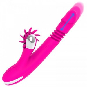 Rabbit vibrator with up-and-down motion BUNNY UP & DOWN pink 24 cm by DIVERSIA