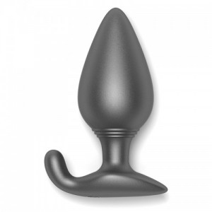Black vibrating anal plug with bluetooth connection by ONINDER