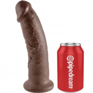 Realistic 22.9-cm brown cock dildo from the KING COCK series by PIPEDREAM