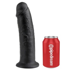 Black 25.4-cm realistic cock dildo from the KING COCK series by PIPEDREAM