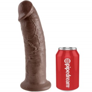 Brown 25.4-cm realistic cock dildo from the KING COCK series by PIPEDREAM