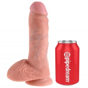 20.3 cm realistic cock dildo with testicles from the KING COCK series by PIPEDREAM