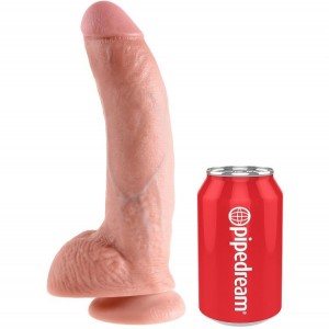 22.8-cm realistic cock dildo with testicles from the KING COCK series by PIPEDREAM
