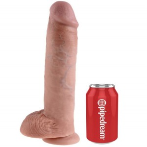 28-cm realistic cock dildo with testicles from the KING COCK series by PIPEDREAM