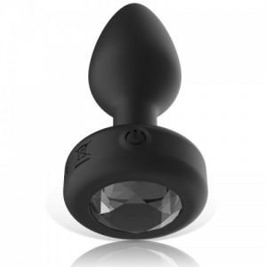Vibrating anal plug with gemstone and remote control Size S by IBIZA