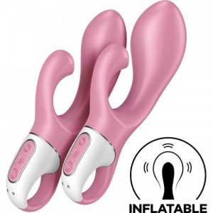 Air Pump Bunny 2 pink inflatable rabbit vibrator by SATISFYER