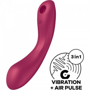 SATISFYER's Curve Trinity 1 Red Triple Function Vibrator