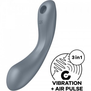 SATISFYER's Curve Trinity 1 Grey Triple Function Vibrator