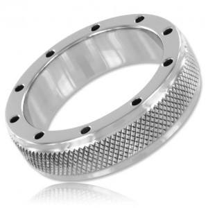 50 mm steel phallic ring with knurling by METAL HARD