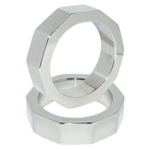 Steel nut-shaped cockring 45 mm by METAL HARD