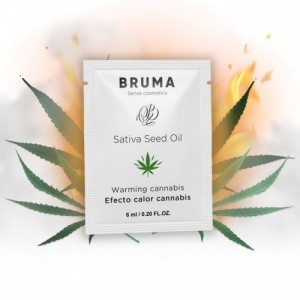 Lubrificante monodose all'aroma di cannabis ed effetto termico 6 ML di BRUMA
