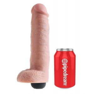 25.4 cm ejaculating realistic cock dildo from the KING COCK series by PIPEDREAM