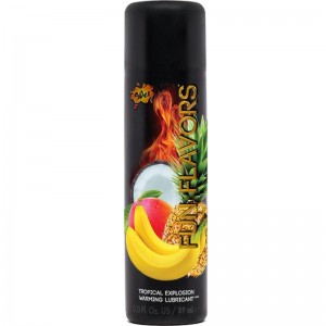Lozione per massaggi e lubrificante Fun Flavors all'aroma di Esplosione tropicale con effetto riscaldante 89 ml di WET
