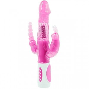 Triple rabbit vibrator with rotating balls by BAILE
