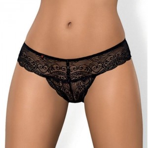 Black Lace Thong Model MIAMOR Size L/XL by OBSESSIVE