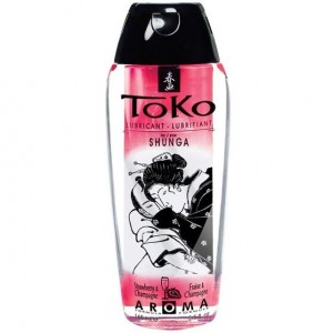 TOKO strawberry and champagne flavored lubricant 165 ml by SHUNGA