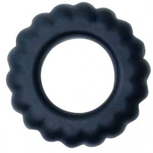 Black silicone molded phallic ring TITAN 20 mm by BAILE