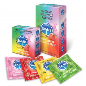 Preservativi aromatizzati 12 unità di SKINS