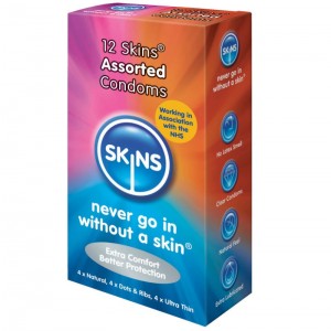 Assorted condoms 12 units from SKINS