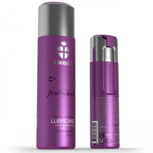 Lubricant "FRUITY LOVE" flavored with raspberries and rhubarb 100 ml by SWEDE