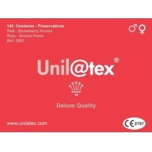 Preservativi aromatizzati alla fragola 144 unità di UNILATEX