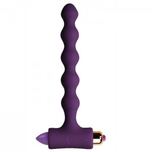 PETITE SENSATIONS PEARLS Purple Vibrating Anal Chain by ROCKS-OFF