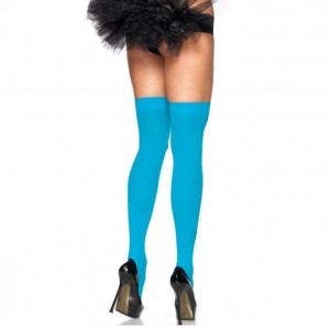 Blue Nylon Over-the-Knee Stockings One Size from LEG AVENUE