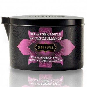 Island Passion Fruit scented massage candle by KAMASUTRA