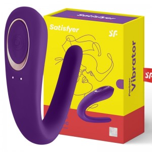 DOUBLE CLASSIC purple double vibrator for couples by SATISFYER