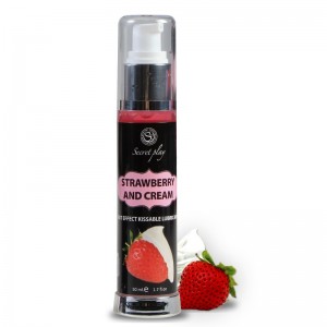 2-in-1 strawberry-flavored lubricant and massage oil 50 ml by SECRETPLAY