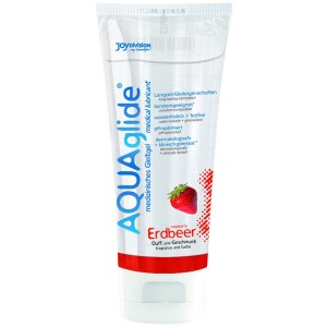 Strawberry-flavored water-based lubricant AQUAGLIDE 100 ml by JOYDIVISION