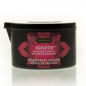 Massage candle "IGNITE" fragrance dreams of strawberry by KAMASUTRA