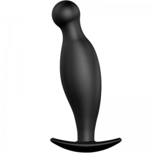 Ergonomic black silicone anal plug 11.7 x 3 cm by PRETTY LOVE